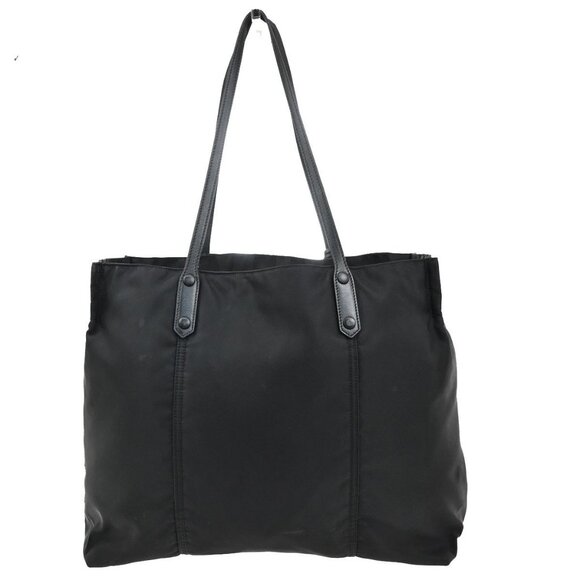 PRADA MILANO Etiquette Tote Bag Nylon Leather Black Italy 33CA290 - Picture 2 of 14